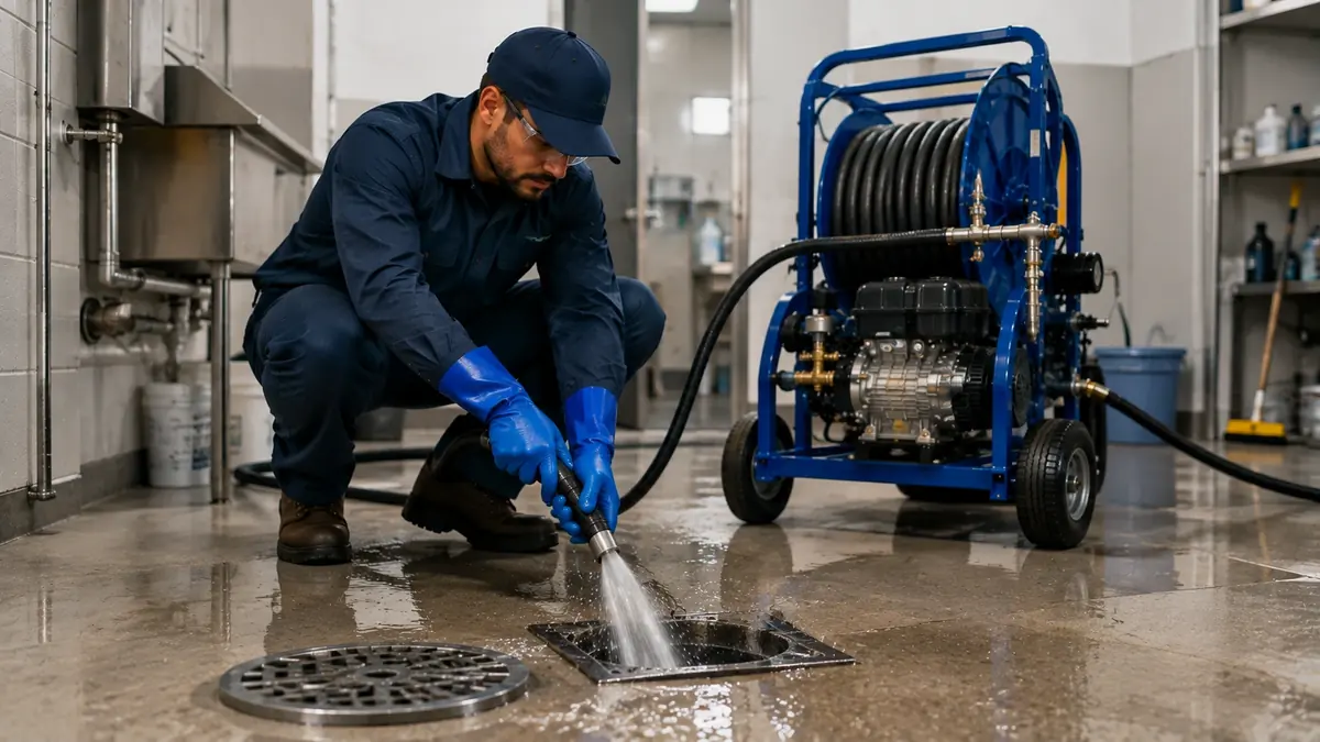 Floor Drain Hydro Jet Cleaning in Chowchilla