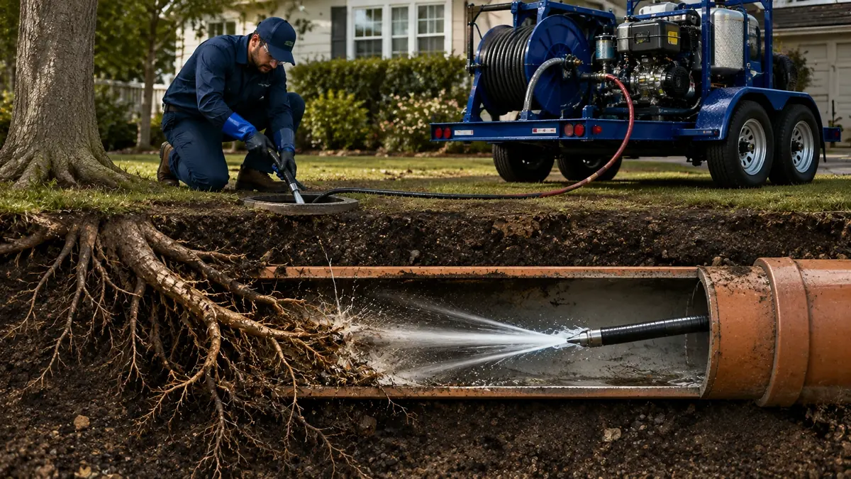 Tree Root Removal with Hydro Jetting in Chowchilla